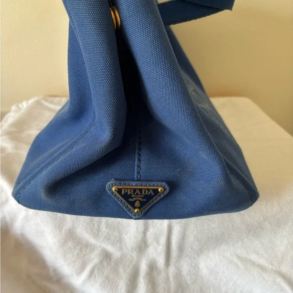 Prada Canapa blue denim tote - Picture 4 of 14